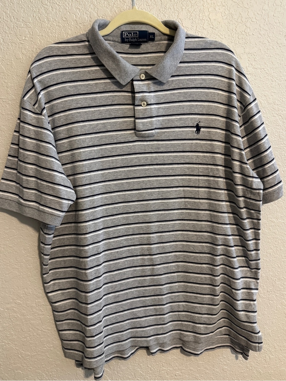 Polo by Ralph Lauren Gray and Navy Striped Polo